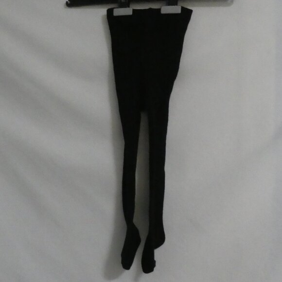 Black Combed Cotton Tights With Feet | Baby Girl | 18-24 months | NWOT - Picture 1 of 9